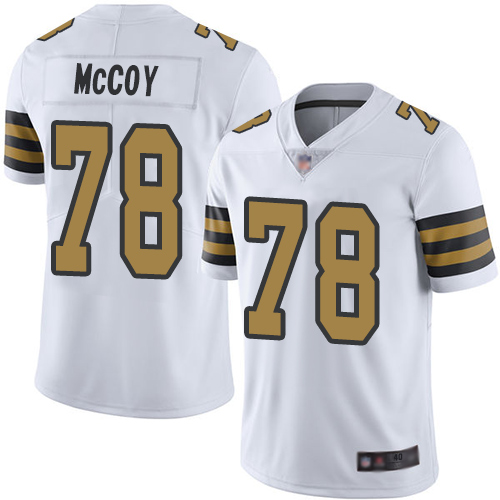 Men New Orleans Saints Limited White Erik McCoy Jersey NFL Football #78 Rush Vapor Untouchable Jersey->new orleans saints->NFL Jersey